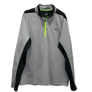 The North Face Mens L G FlashDry XD Quarter Zip Pullover Athletic Gray